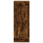 vidaXL Buffet haut Chêne fumé 34 5x34x180 cm Bois d'ingénierie