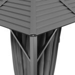 vidaXL Tonnelle avec parois latérales et toit arqué 3x4 m Anthracite