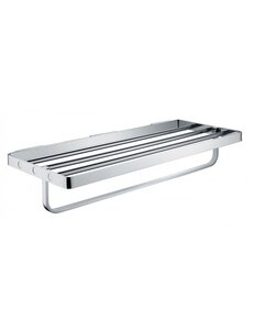 Etagère, porte-serviettes SOLO en laiton chromé 60 x10,8 25,5 cm