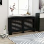vidaXL Cache-radiateur Noir 152x19x81 cm MDF