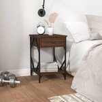 vidaXL Tables de chevet 2Pièces Chêne marron 40x42x60cm Bois d'ingénierie