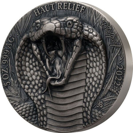 Pièce de monnaie en Argent 5000 Francs g 155.5 (5 oz) Millésime 2022 Big Five Asia KING KOBRA