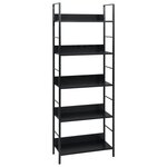 vidaXL Bibliothèque à 5 niveaux Noir 60x27 6x158 5 cm Aggloméré