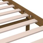 vidaXL Cadre de lit Marron miel Bois massif 200x200 cm