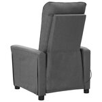 vidaXL Fauteuil électrique de massage Gris clair Tissu