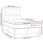 vidaXL Sommier tapissier avec matelas et LED Crème 120x200 cm Tissu
