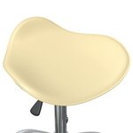 vidaXL Chaises pivotantes à manger lot de 6 crème similicuir