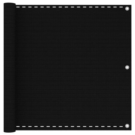 vidaXL Écran de balcon Noir 90x400 cm PEHD