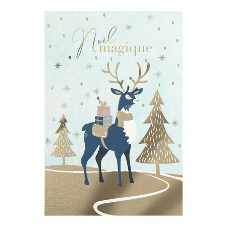Carte De Vœux Céleste Rennes Magiques - Draeger paris