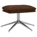 vidaXL Chaise de relaxation avec tabouret Marron brillant Similicuir