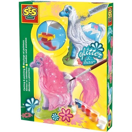 Ses creative moulage et peinture - cheval avec criniere