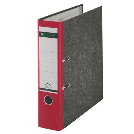Classeur à levier marbré méc. 180 degrés a4 dos 80 mm rouge leitz