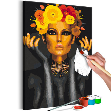 Tableau à peindre par soi-même - egyptian goddess l x h en cm 40x60