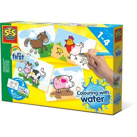 Ses creative - 14455 - coloriage a l'eau - animaux de la ferme