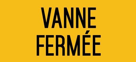 Autocollant vinyl - vanne fermée - l.200 x h.100 mm uttscheid