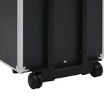 vidaXL Chariot de maquillage Aluminium Noir