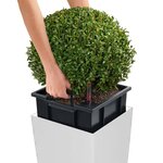LECHUZA Jardinière Cubico 30 ALL-IN-ONE Blanc haute brillance 18181