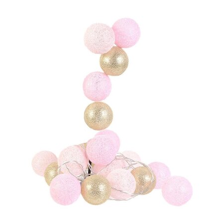 Guirlande lumineuse boules colorées 20 led 3 72 m