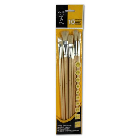 Lot de 10 pinceaux brosses - peinture l'huile - raphaël