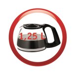 Moulinex fg260811 cafetière filtre principio - noir