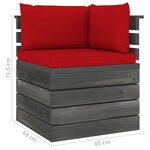 vidaXL Salon palette de jardin 6 Pièces avec coussins Bois de pin