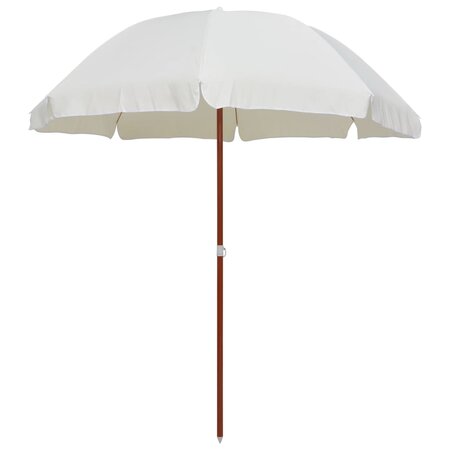 vidaXL Parasol avec mât en acier 240 cm Sable