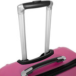Tectake set de 3 valises trolley rigides - abs - rose vif
