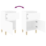 vidaXL Tables de chevet 2 Pièces blanc 40x35x70 cm