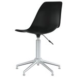 vidaXL Chaise pivotante de salle à manger Noir PP