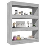 vidaXL Bibliothèque/Cloison Sonoma gris 80x30x103 cm Bois ingénierie