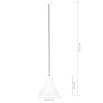 vidaXL Lampe suspendue 25 W Blanc Rond 28 5 cm E27