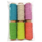 Lot de 6 bobines de 20 m de chanvre tutti frutti