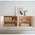 Boîte de rangement en pin massif avec couvercle taille 1