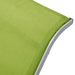 vidaXL Chaises longues 2 Pièces avec table Aluminium Vert