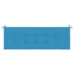 vidaXL Coussin de banc de jardin bleu 150x50x3 cm tissu oxford