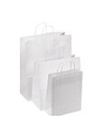(1 cls  100 sacs) sac kraft à poignées torsadées ecru