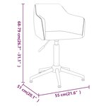 vidaXL Chaises pivotantes à manger lot de 4 marron tissu
