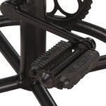 vidaXL Tabourets de bar lot de 2 noir cuir véritable de chèvre