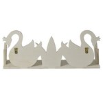 Etagère en bois 2 cygnes à customiser 40 x 16 cm