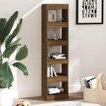 vidaXL Bibliothèque/Séparateur de pièce Chêne marron 40x30x166 cm