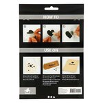 2 planches de transfert textile lettres et chiffres noirs 12 x 15 cm
