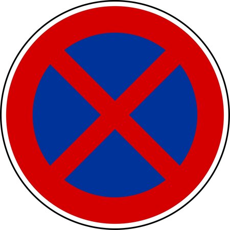Autocollant vinyl - arrêt et stationnement interdits - diamètre de 200 mm uttscheid