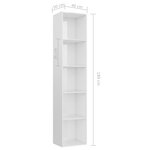 vidaXL Bibliothèque Blanc brillant 40x30x189 cm Aggloméré