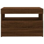 vidaXL Meubles TV 2 Pièces avec lumières LED Chêne marron 60x35x40 cm