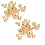 60 mini décorations en bois - Ecureuil