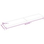 vidaXL Dessus de table marron clair 220x40x6 cm bois chêne traité
