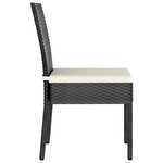 vidaXL Chaises de salle à manger de jardin 2 Pièces Résine tressée Noir