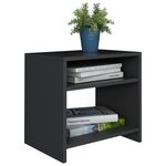 vidaXL Tables de chevet 2 Pièces Noir 40x30x40 cm Bois d'ingénierie