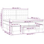 vidaXL Lit à sommier tapissier et matelas Noir 200x200 cm Velours