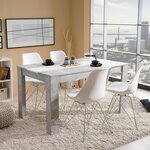 Table en Bois - Gris Blanc